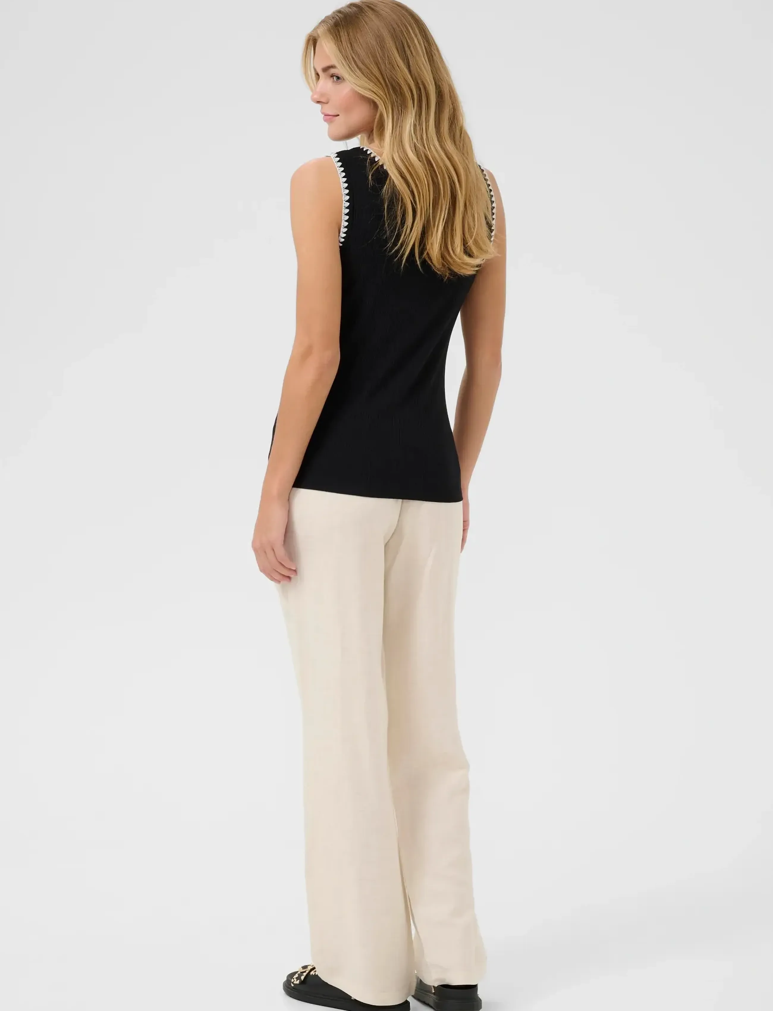 Cream - CRRibba Top - mouwloze tops - pitch black - 4