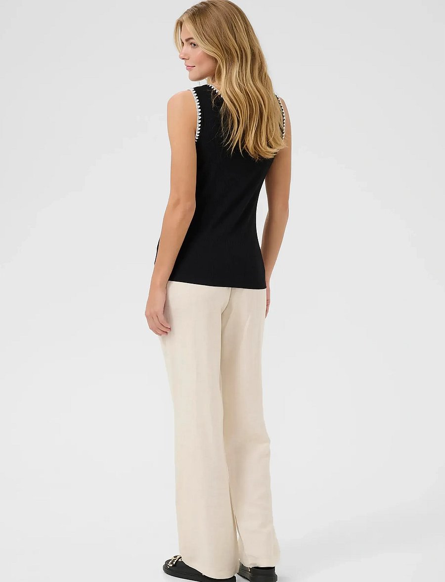 Cream - CRRibba Top - Ärmellose tops - pitch black - 4