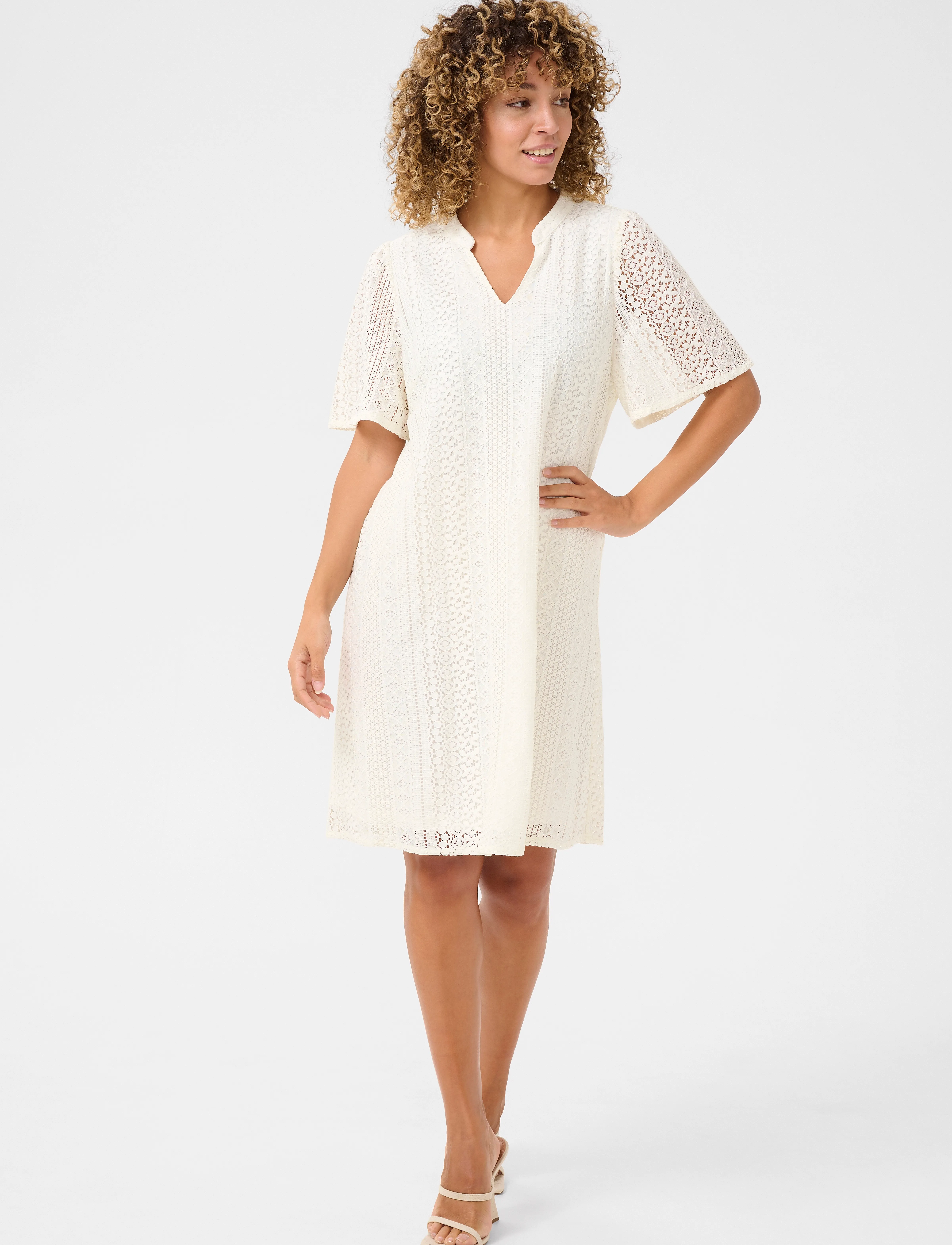 Cream CRRubby Lace Dress - Spitzenkleider - MARSHMALLOW / cream