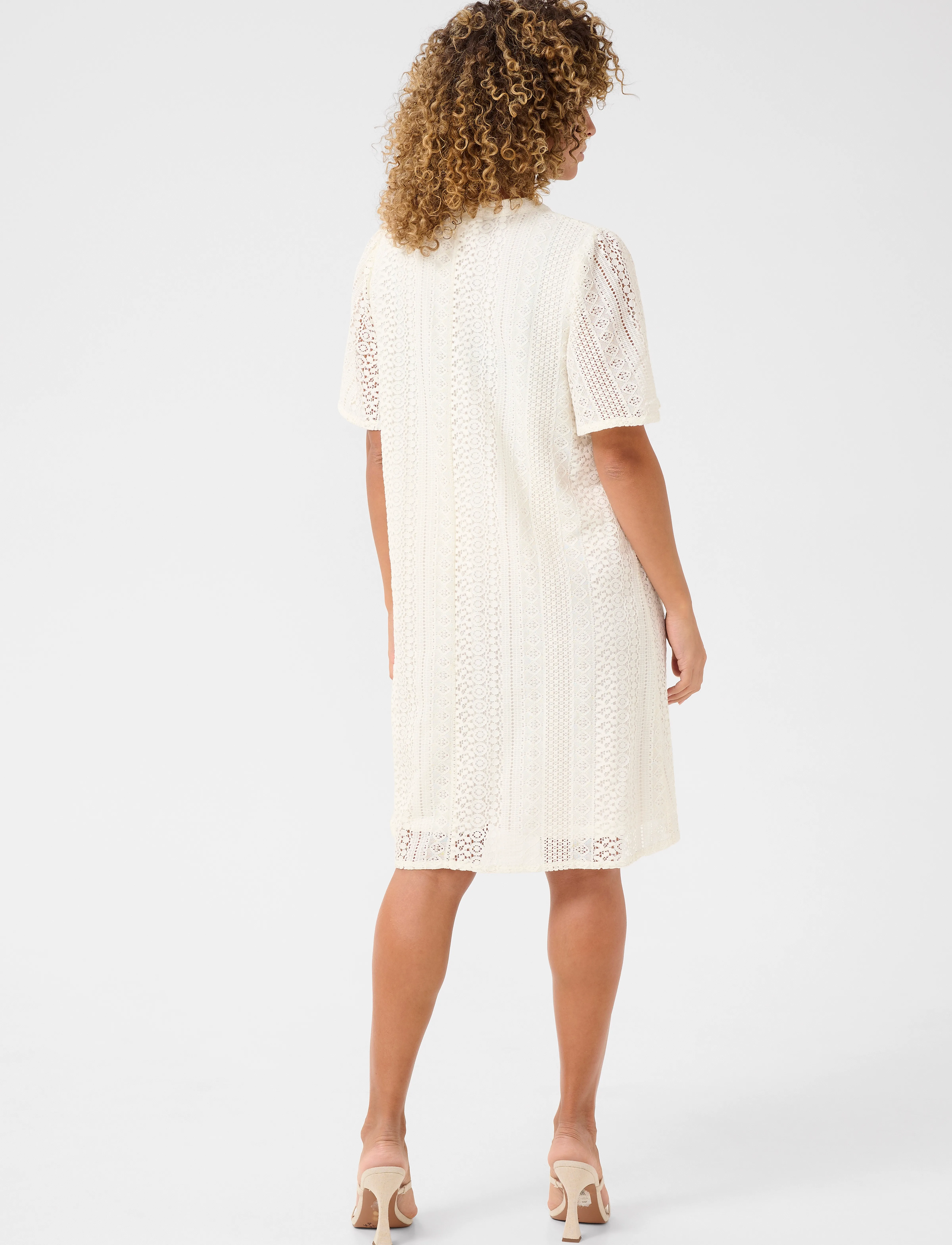 Cream - CRRubby Lace Dress - lace dresses - marshmallow - 3