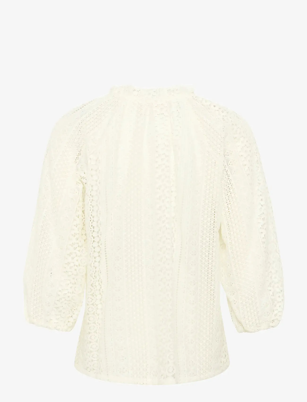 Cream - CRRubby Lace Shirt - short-sleeved shirts - marshmallow - 2