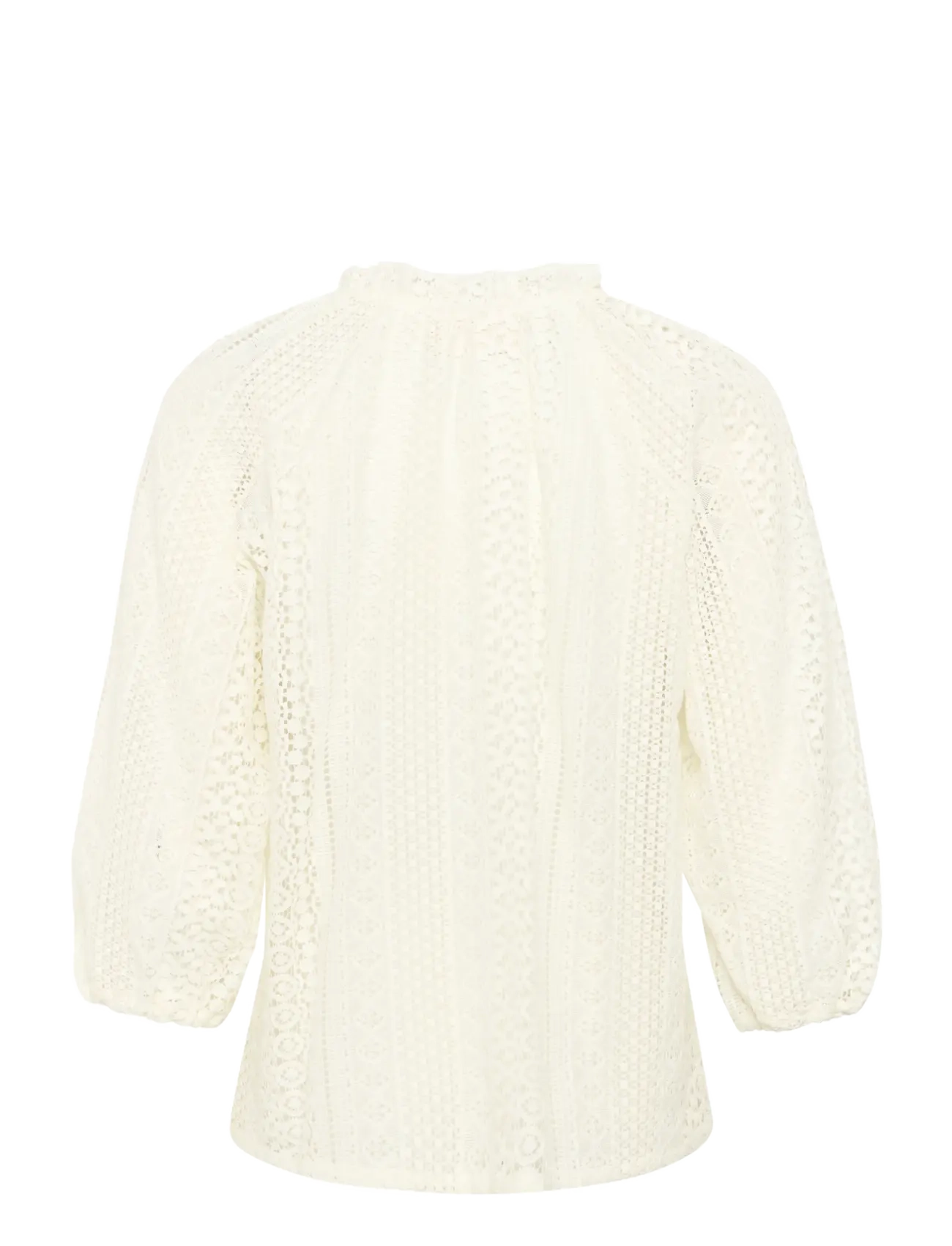 Cream - CRRubby Lace Shirt - kortärmade skjortor - marshmallow - 2