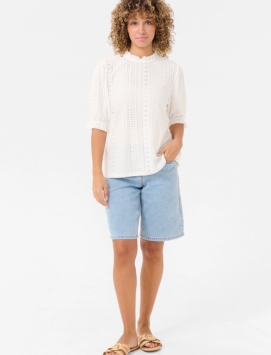 Cream - CRMianna SS Blouse - blouses met korte mouwen - snow white - 3