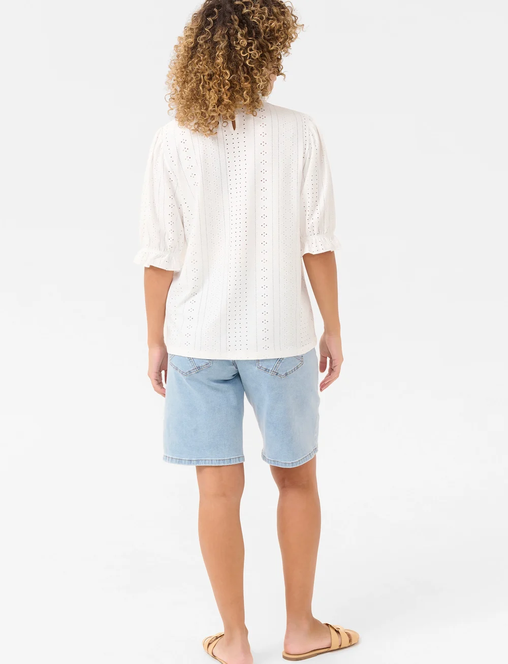 Cream - CRMianna SS Blouse - kortærmede bluser - snow white - 4