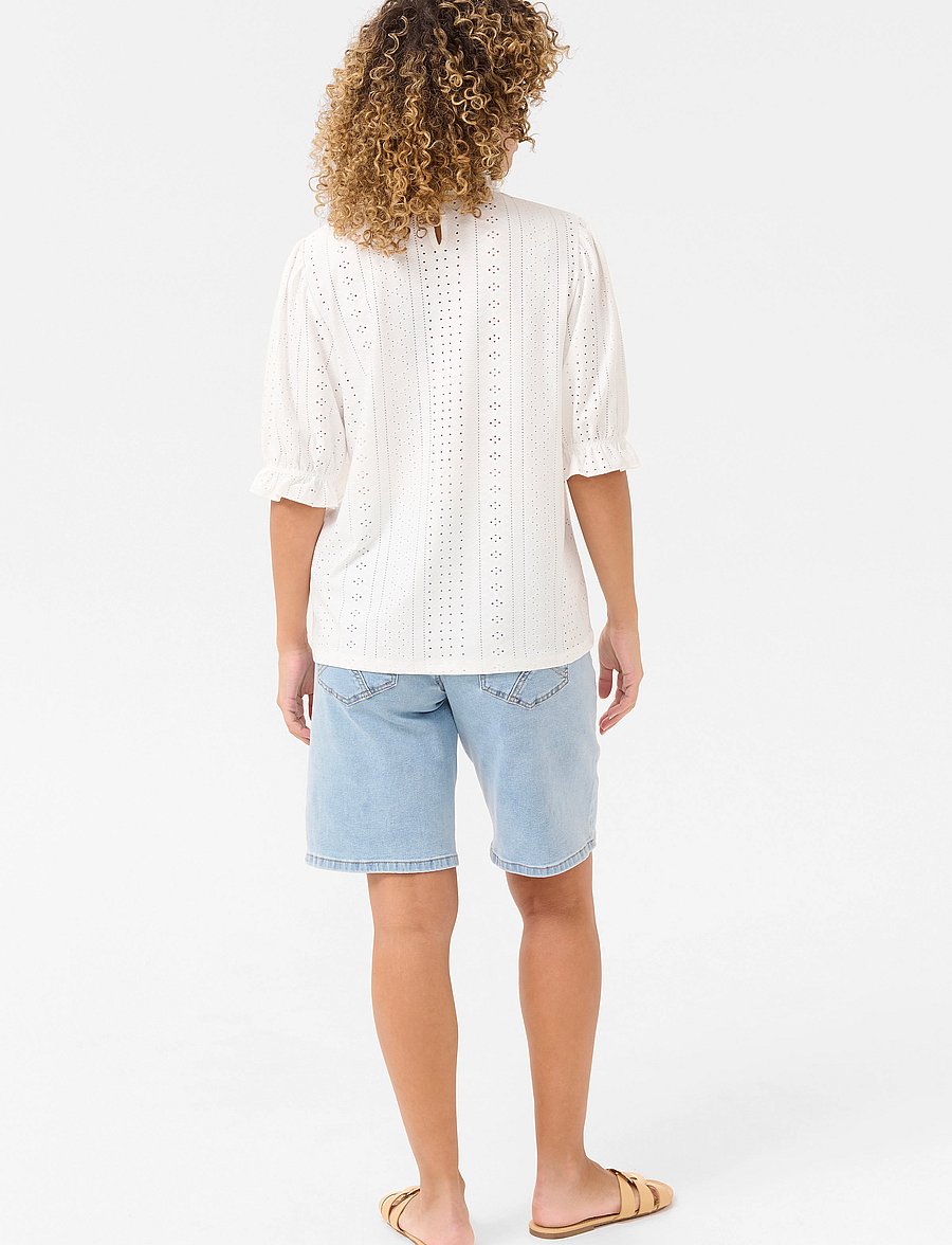 Cream - CRMianna SS Blouse - blouses met korte mouwen - snow white - 4