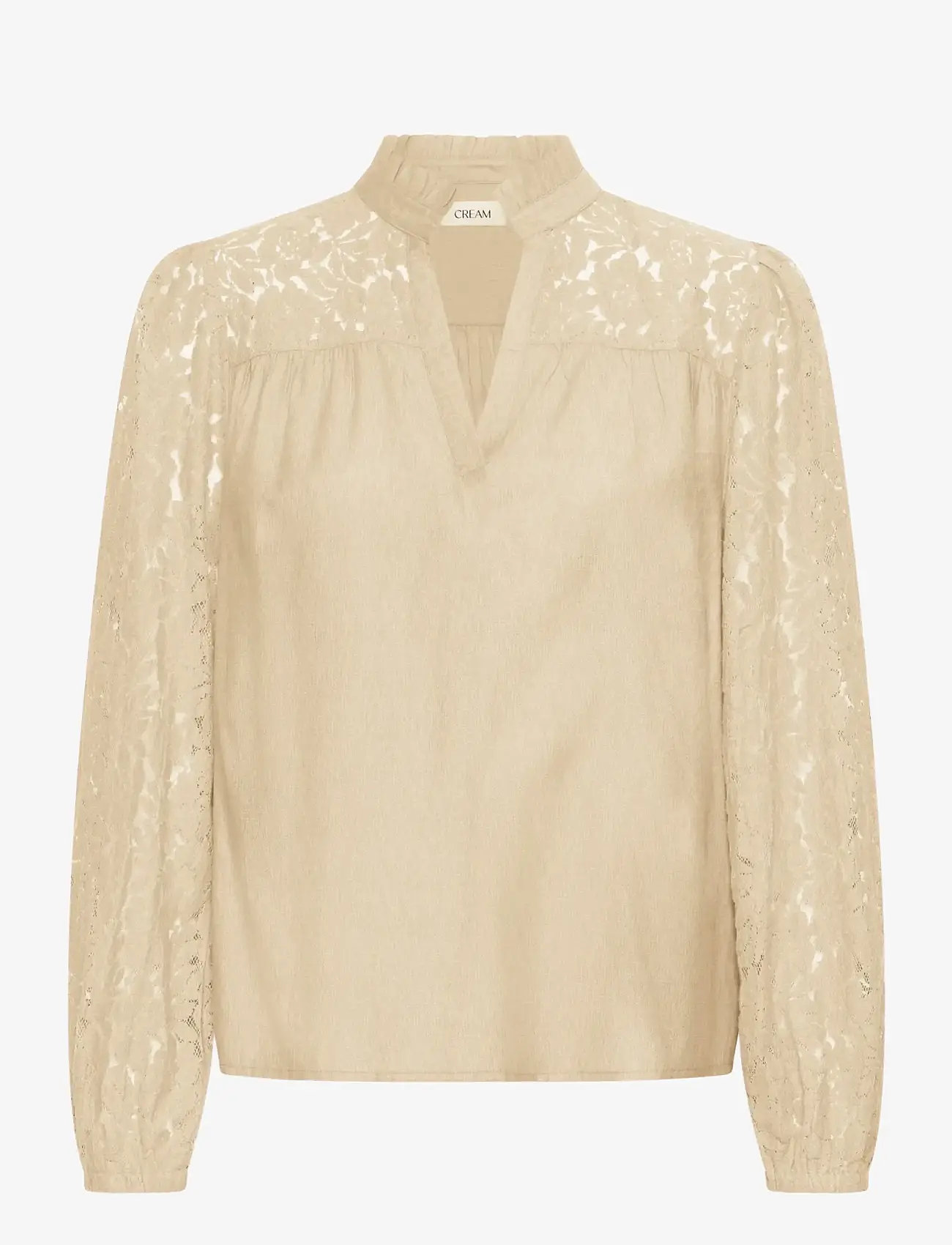 Cream - CRLiselin Lace Blouse - oatmeal - 0