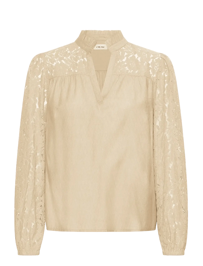 Cream - CRLiselin Lace Blouse - oatmeal - 0