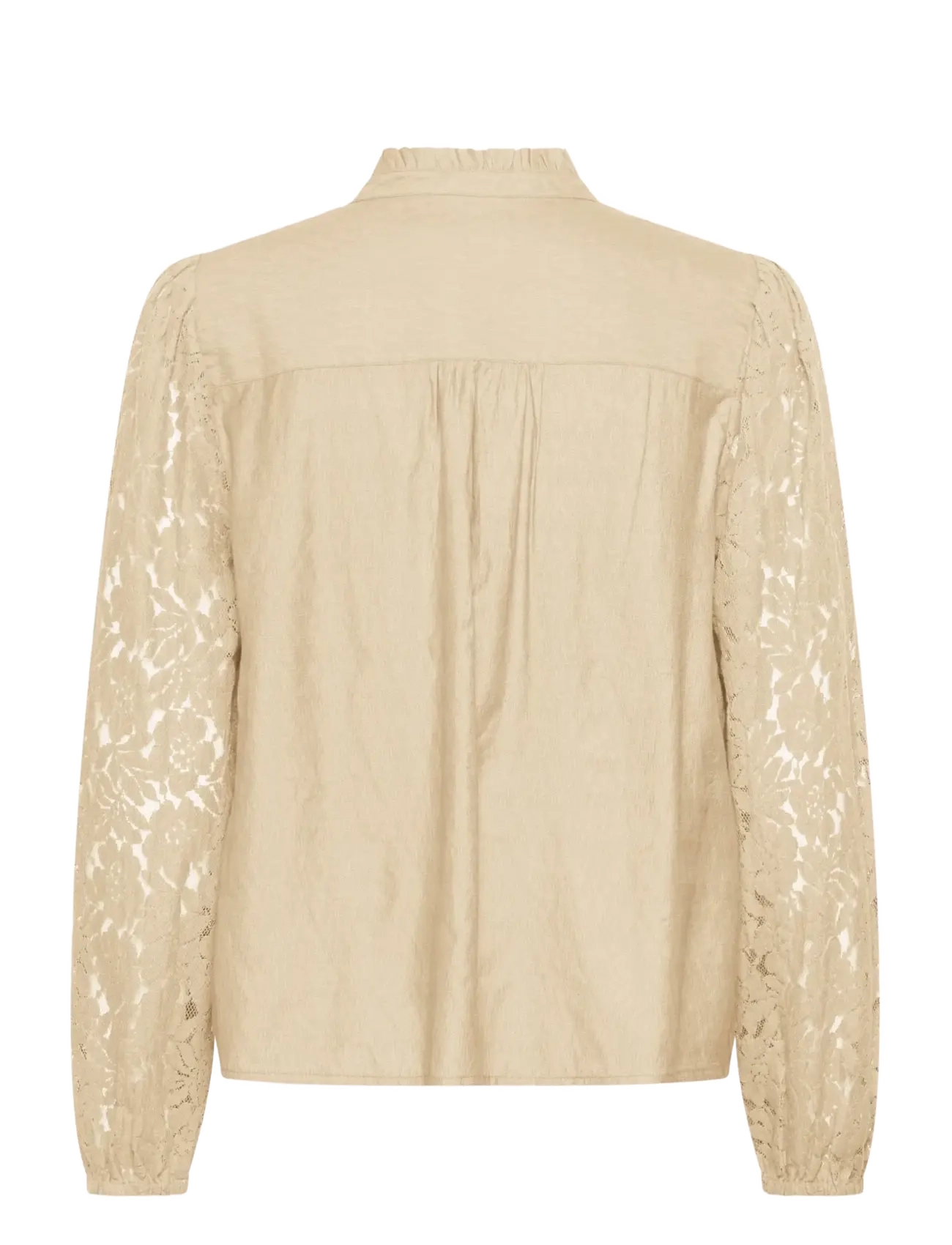 Cream - CRLiselin Lace Blouse - langærmede bluser - oatmeal - 1