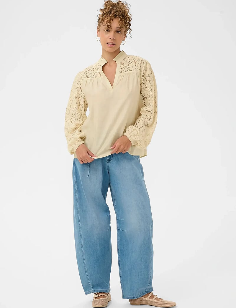 Cream - CRLiselin Lace Blouse - oatmeal - 3