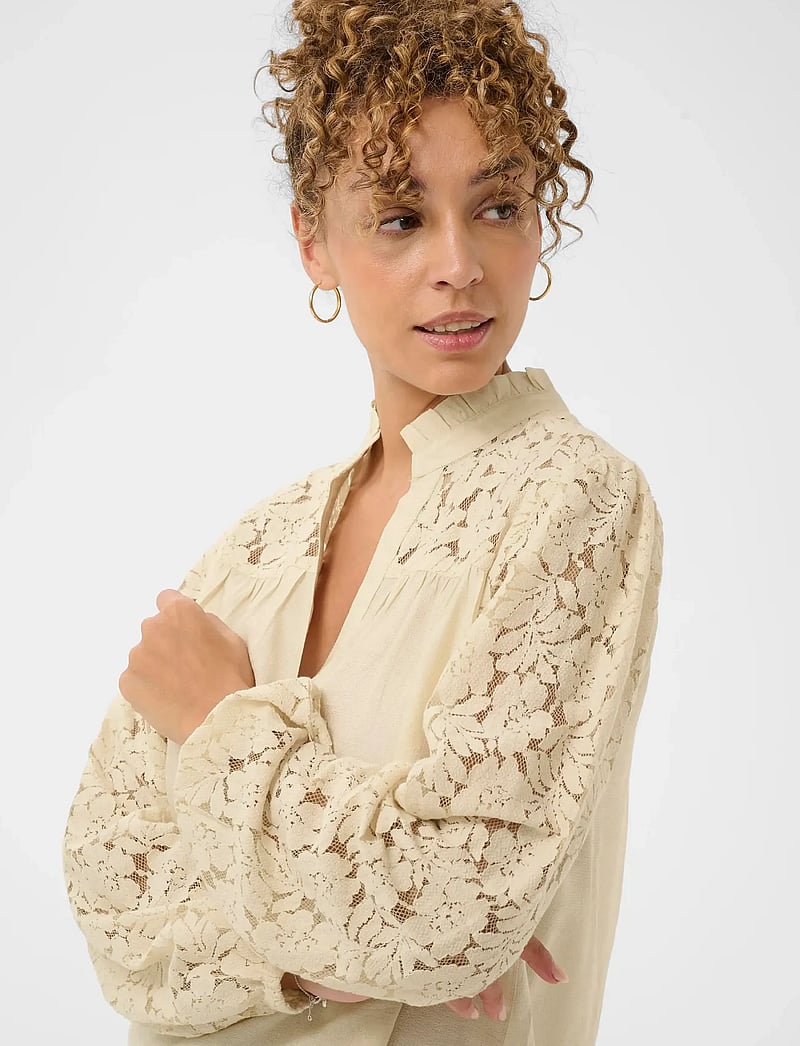 Cream - CRLiselin Lace Blouse - oatmeal - 5