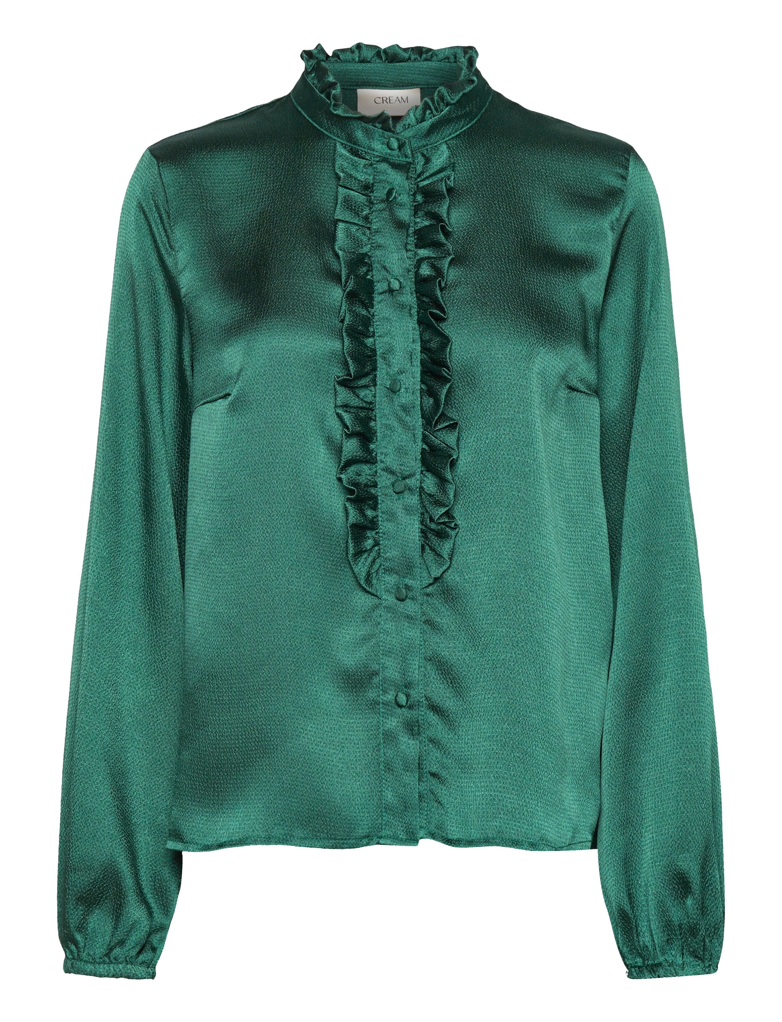 CREAM Crloretti Frill Shirt Grün - 40 - Damen