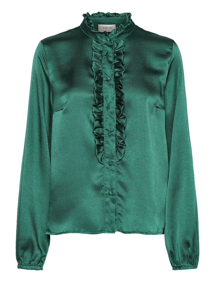 Cream - CRLoretti Frill Shirt - chemises à manches longues - posy green - 0