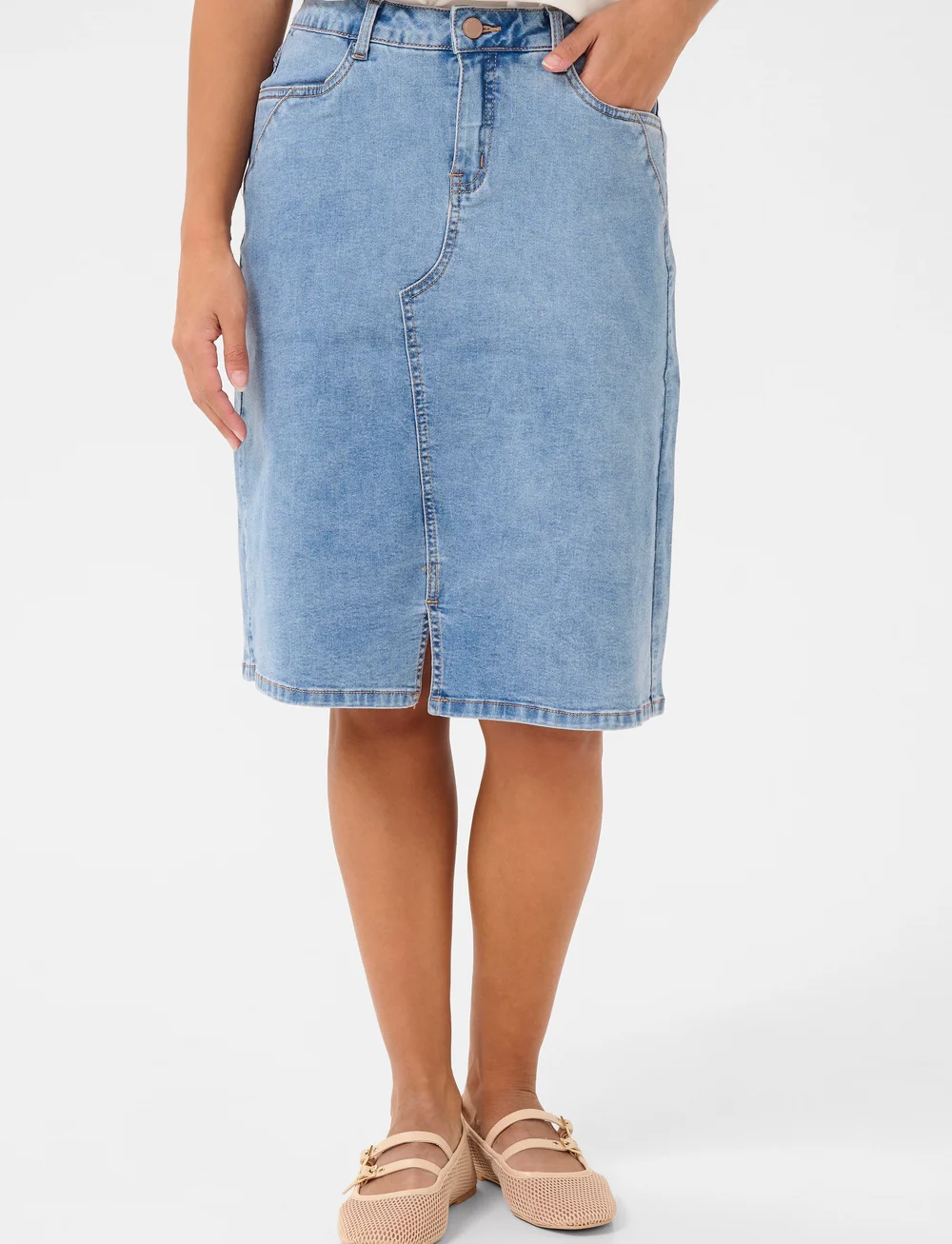 Cream - CRLone Skirt - galla pils - texsas medium blue denim tobac - 0
