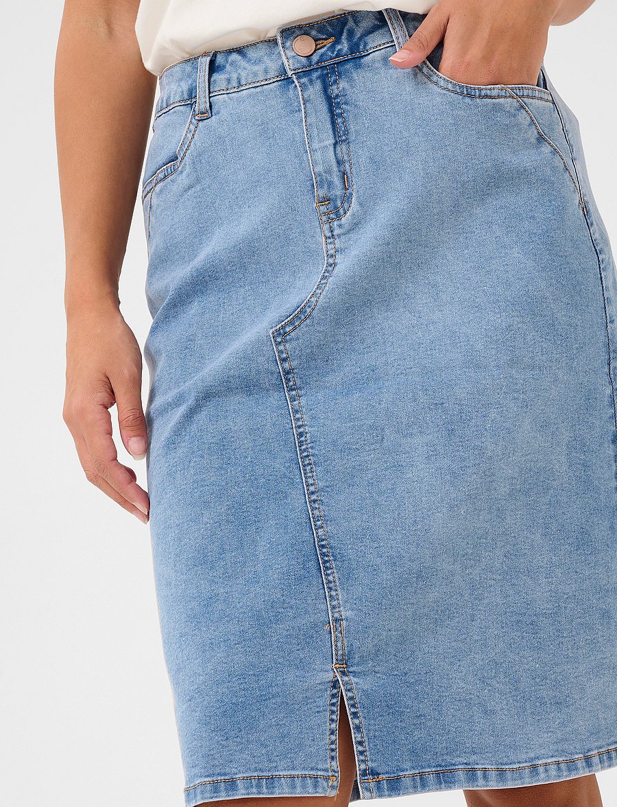 Cream - CRLone Skirt - džinsa svārki - texsas medium blue denim tobac - 5