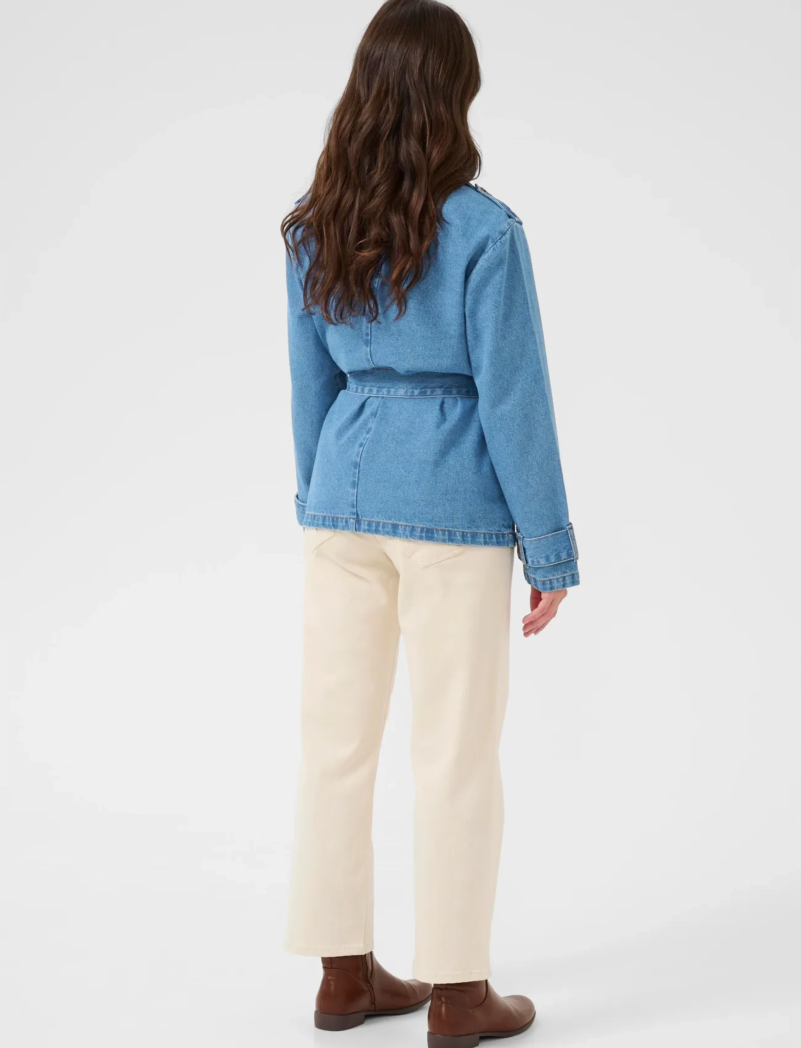 Cream - CRMika Short Denim Trenchcoat - spring jackets - illinois denim - 4