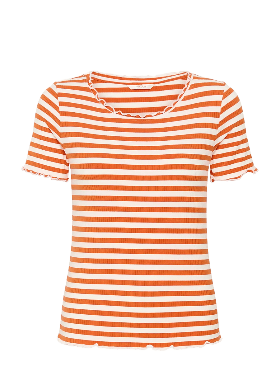 Cream - CRRibba stripe Tshirt - t-shirts - celosia white stripe - 1