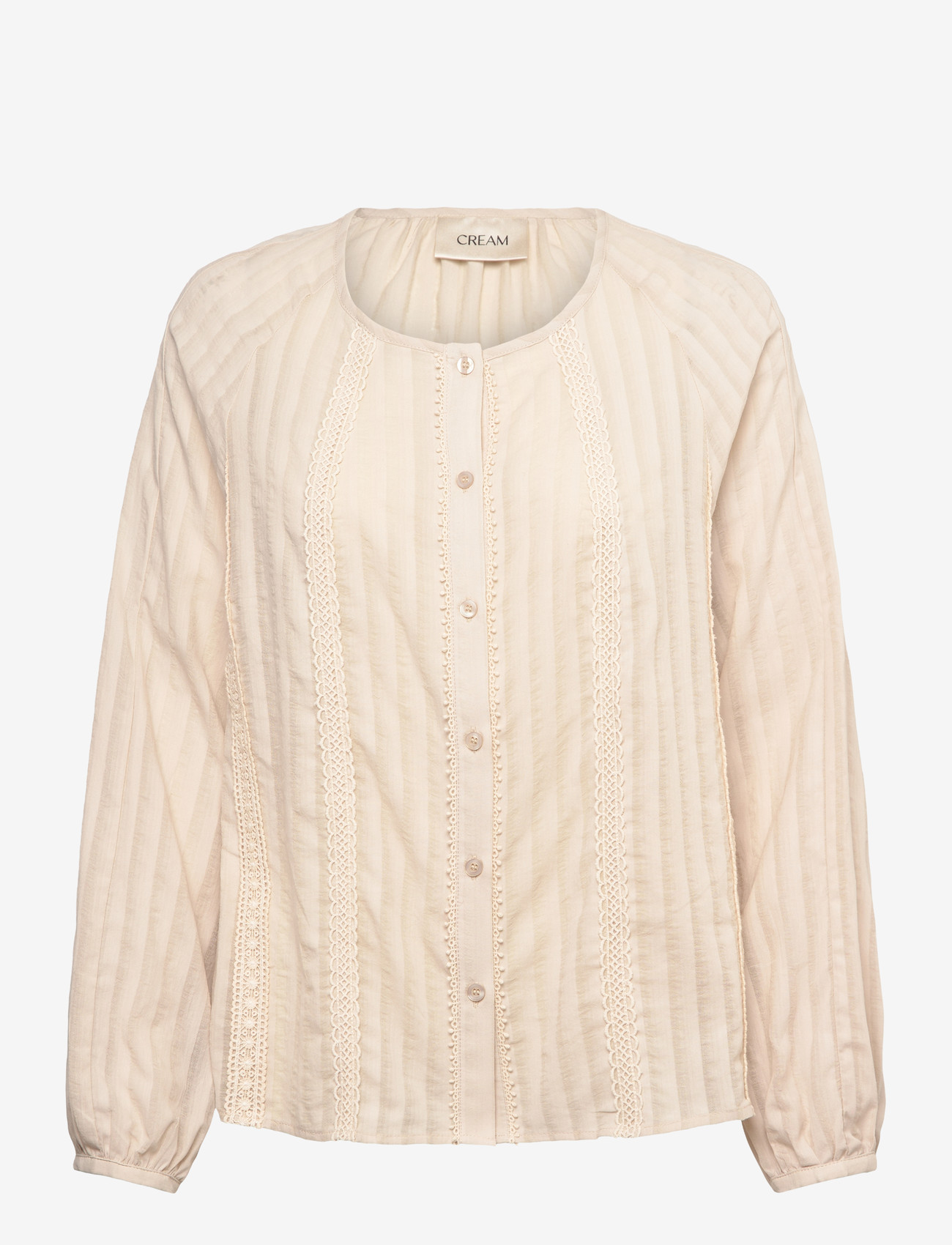 Cream - CREsme Shirt - long sleeved blouses - ancient scroll - 0