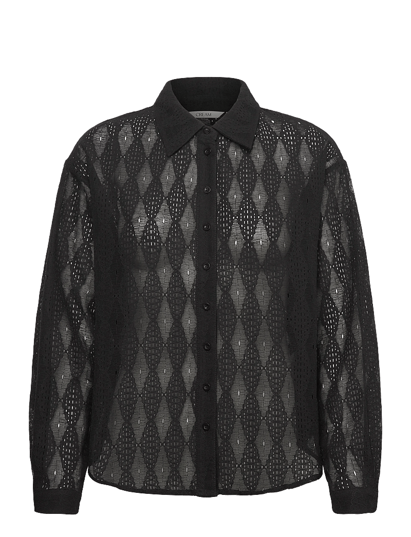 Cream - CRBillie Shirt - long-sleeved shirts - pitch black - 0