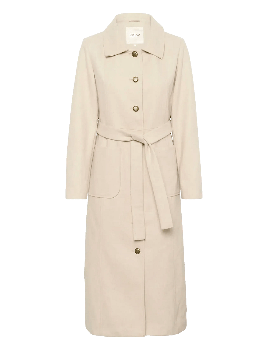 Cream - CRClara Long Coat - coats - ancient scroll - 1