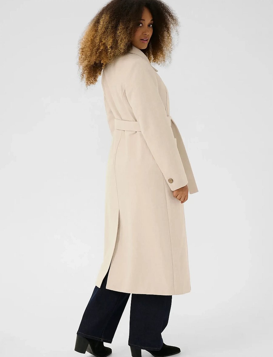 Cream - CRClara Long Coat - coats - ancient scroll - 3