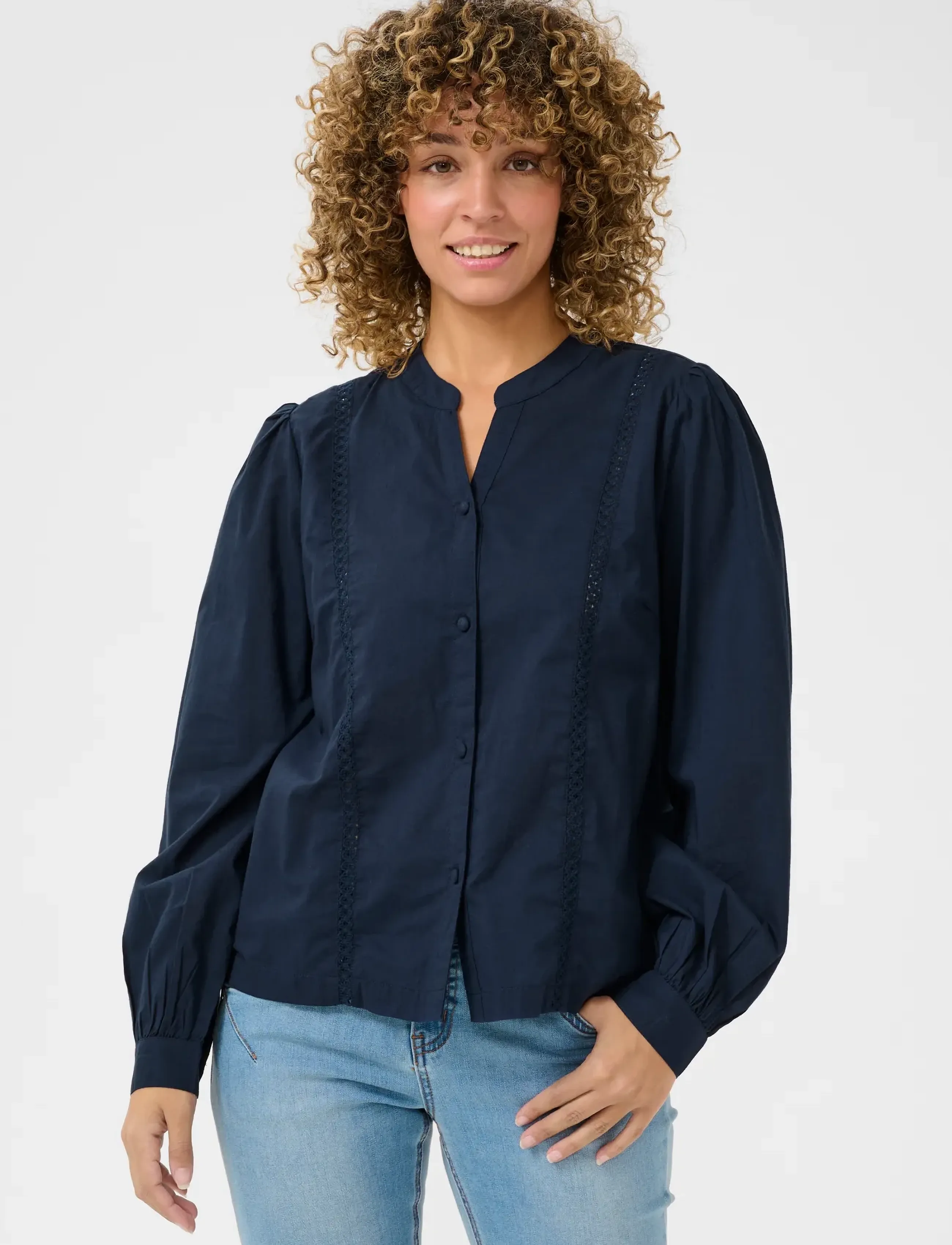 Cream - CRJassi Blouse - långärmade blusar - navy blazer - 4
