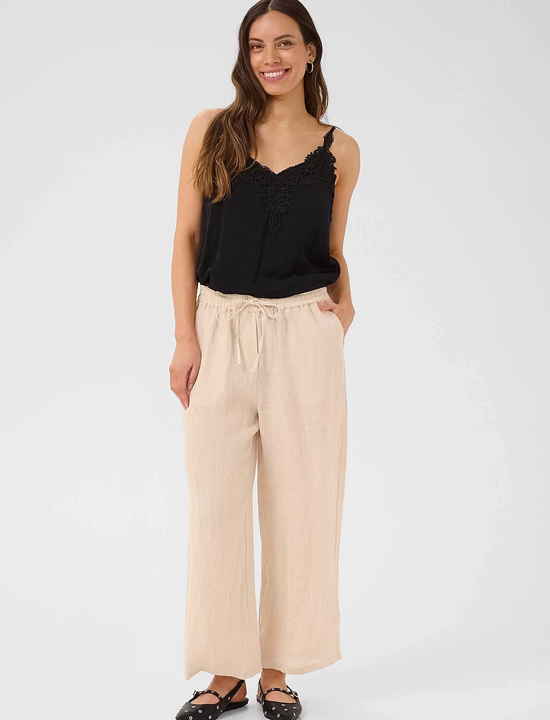 Cream - CRBellis 7/8 Pant - linased püksid - crispy sand - 3