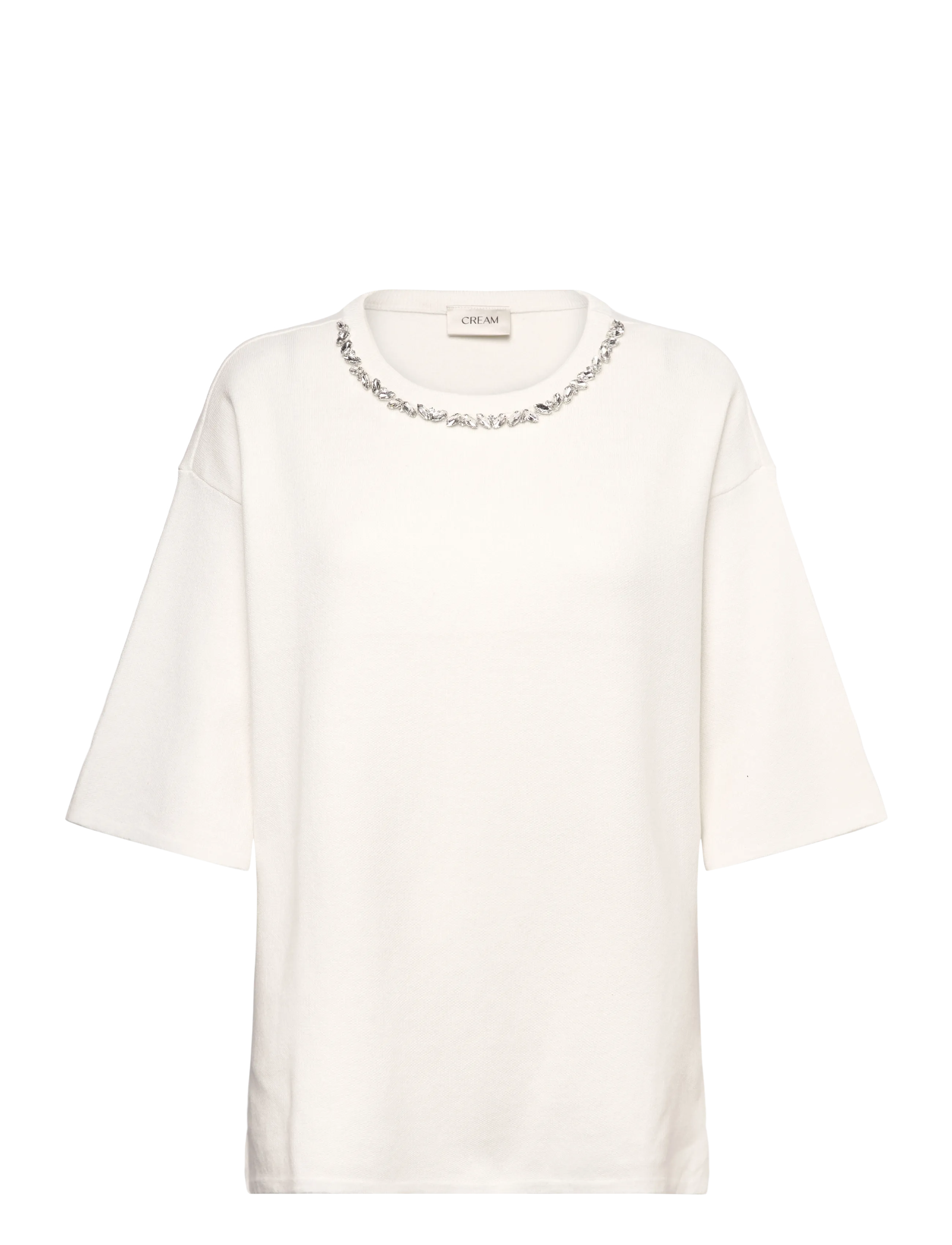 Cream Crsillar Short Sleeve Pullover, S, Knitwear, Creme - Jumpers, Frauen