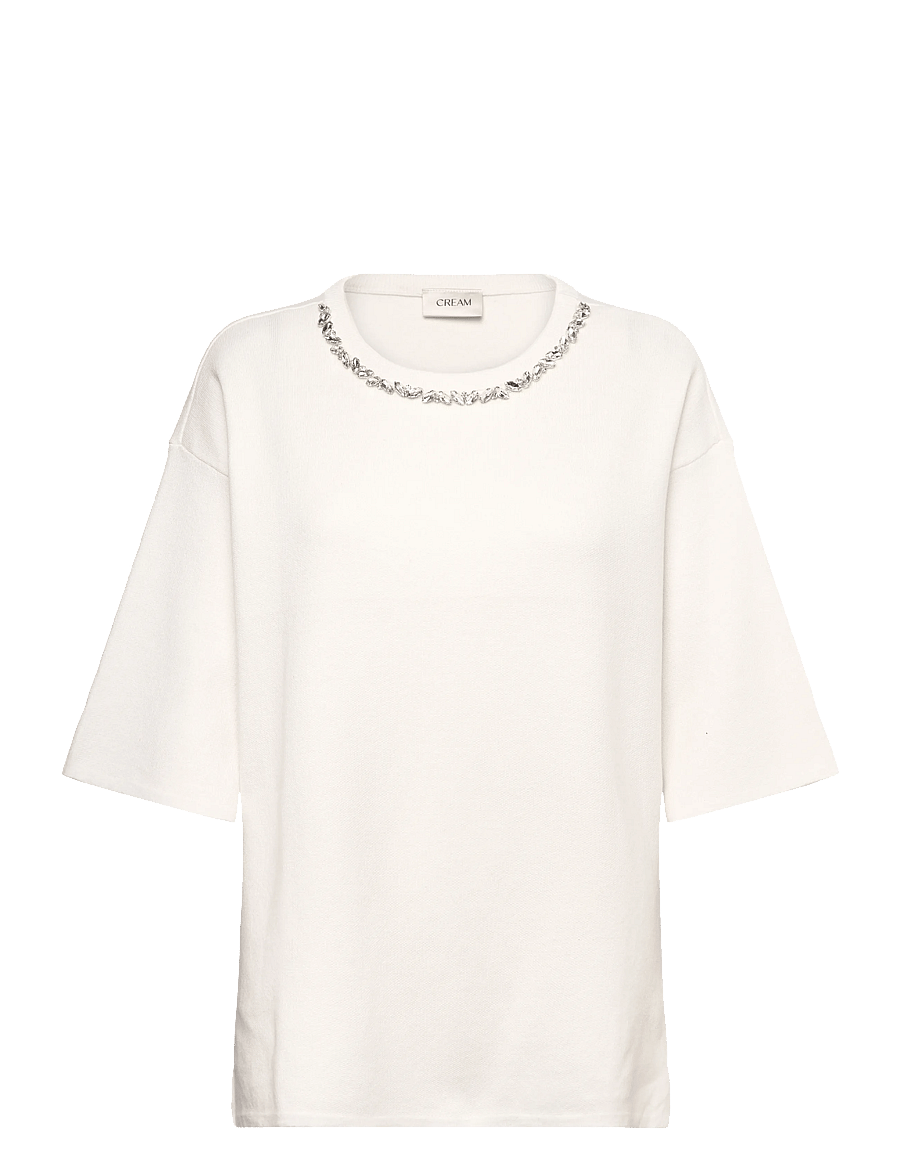 Cream - CRSillar short sleeve pullover - pullover - birch - 0