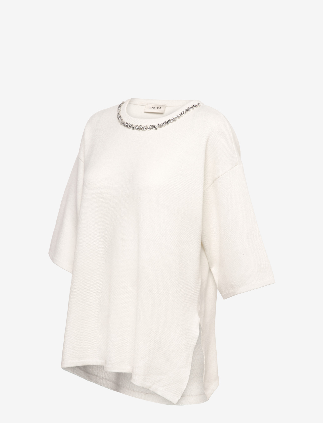 Cream - CRSillar short sleeve pullover - striktrøjer - birch - 2