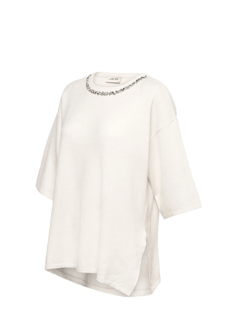 Cream - CRSillar short sleeve pullover - striktrøjer - birch - 2