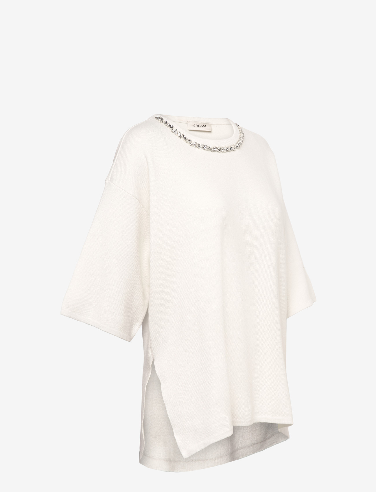 Cream - CRSillar short sleeve pullover - striktrøjer - birch - 3