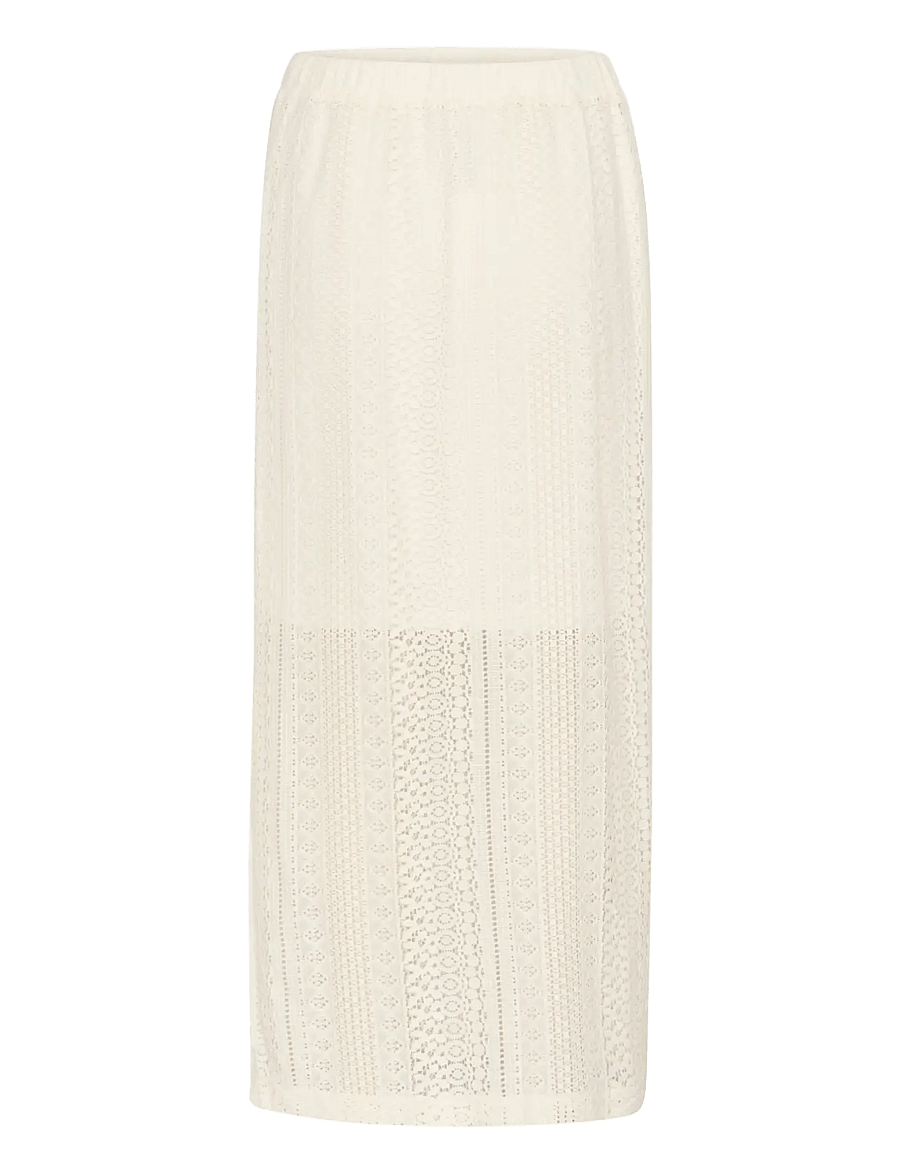 Cream - CRRubby lace skirt - midi-röcke - marshmallow - 1