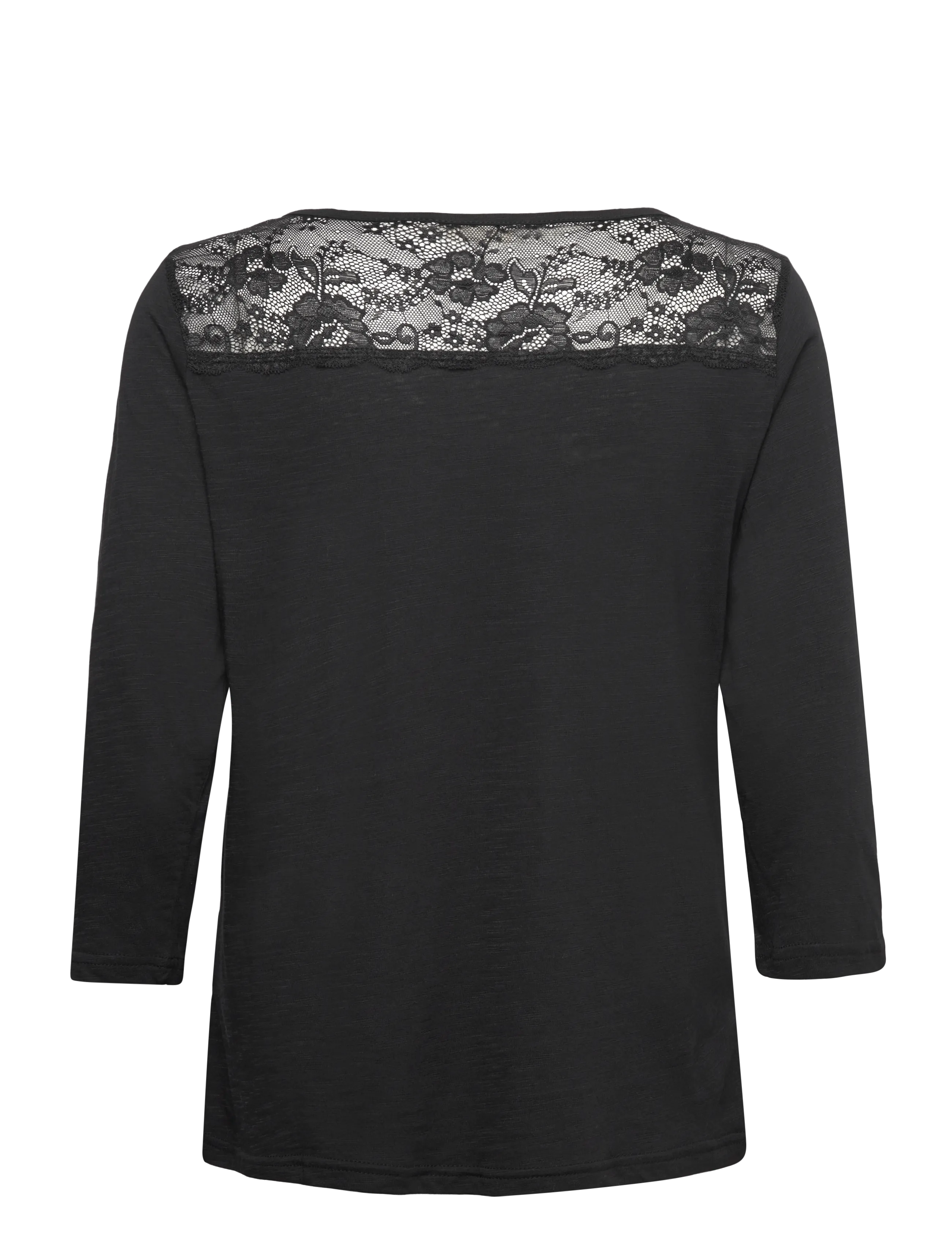 Cream - CRJanny lace jersey blouse - hauts à manches longues - pitch black - 1