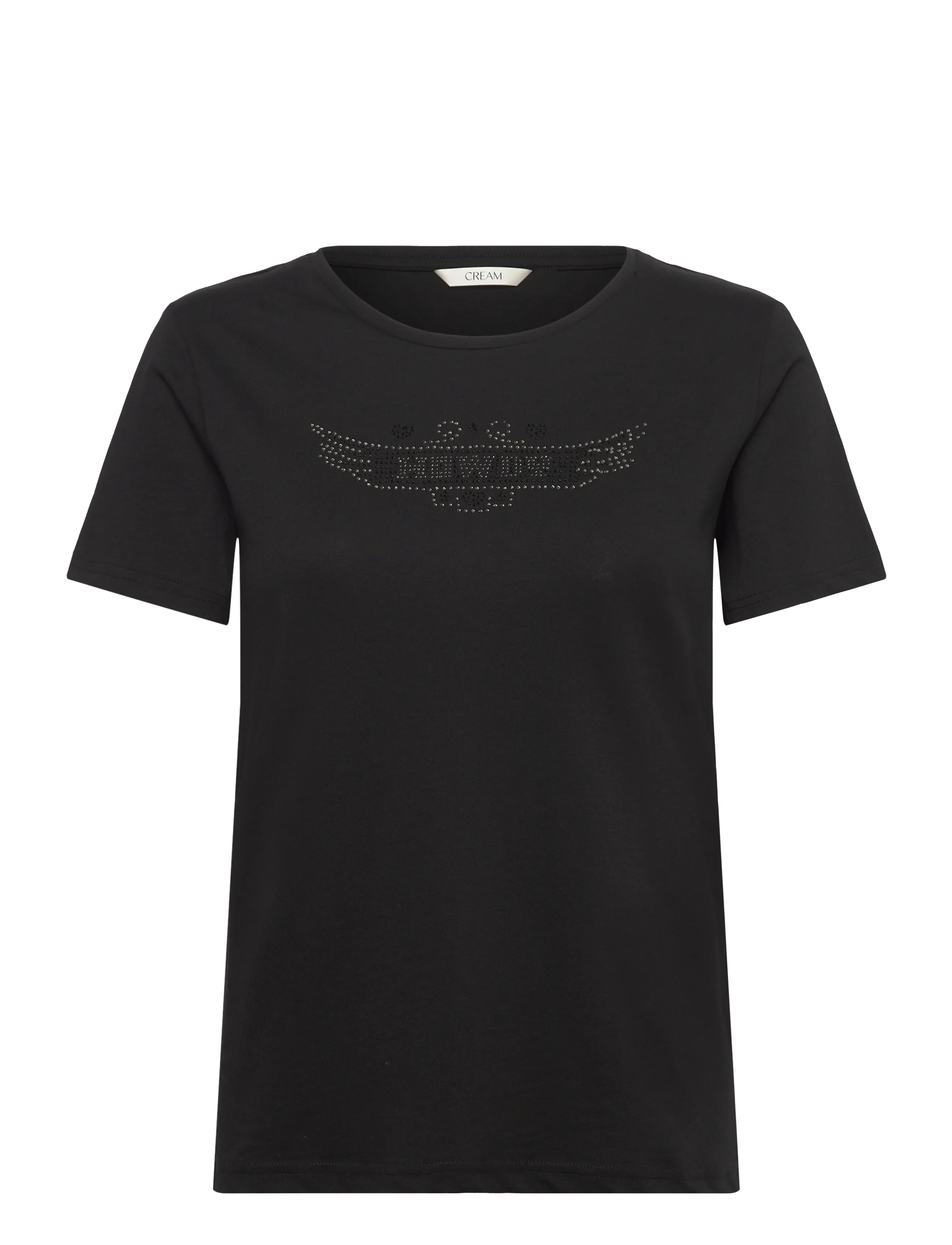 Cream CRLiria T-Shirt - Tøj - BLACK HOWDY RHINESTONES / black