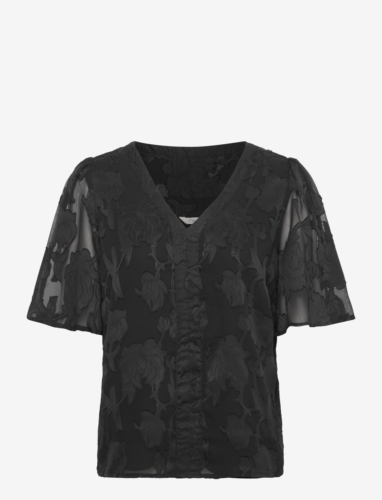 Cream - CRYana Blouse - kortärmade blusar - pitch black - 0