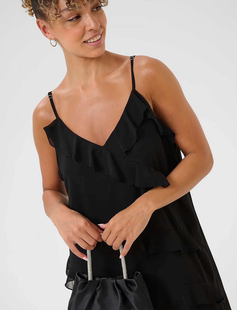 Cream - CRTima Dress - vabalt langevad slip-kleidid - pitch black - 4