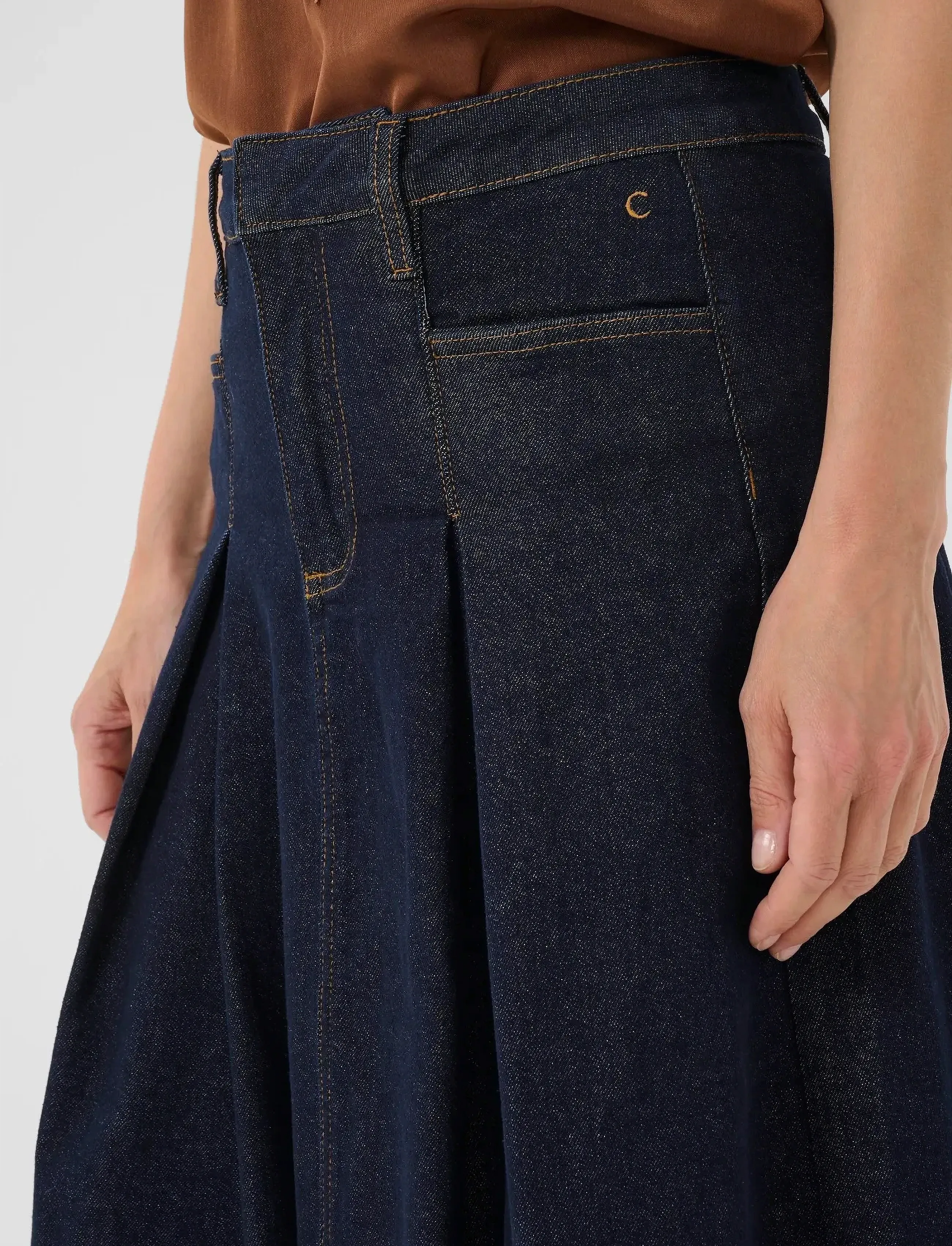 Cream - CRRobina Denim Skirt - denim skirts - chicago rinse blue denim tobac - 5