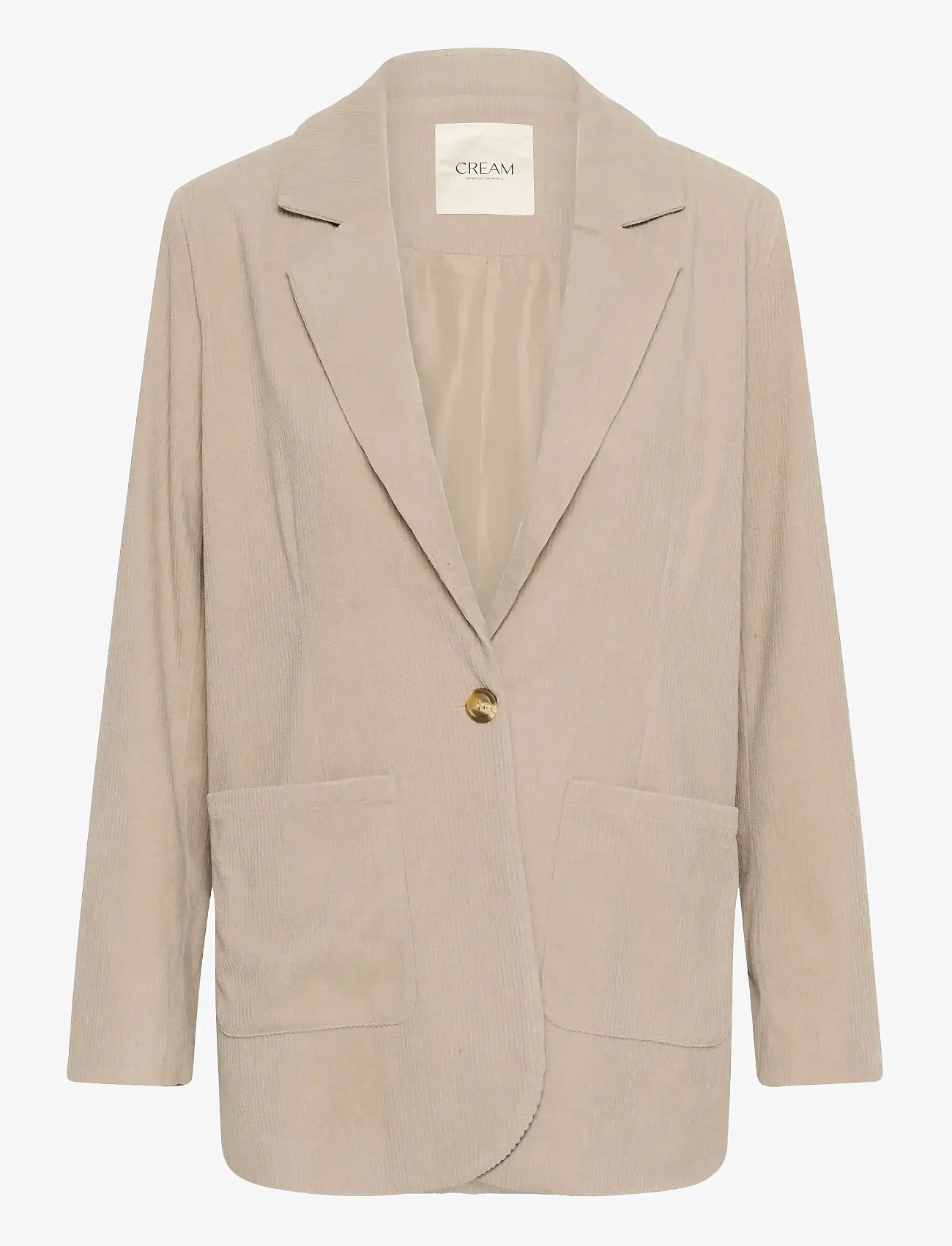 Cream - CRKanna Corduroy Blazer - single breasted blazers - cobblestone - 1