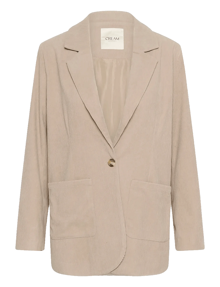 Cream - CRKanna Corduroy Blazer - yksiriviset bleiserit - cobblestone - 1