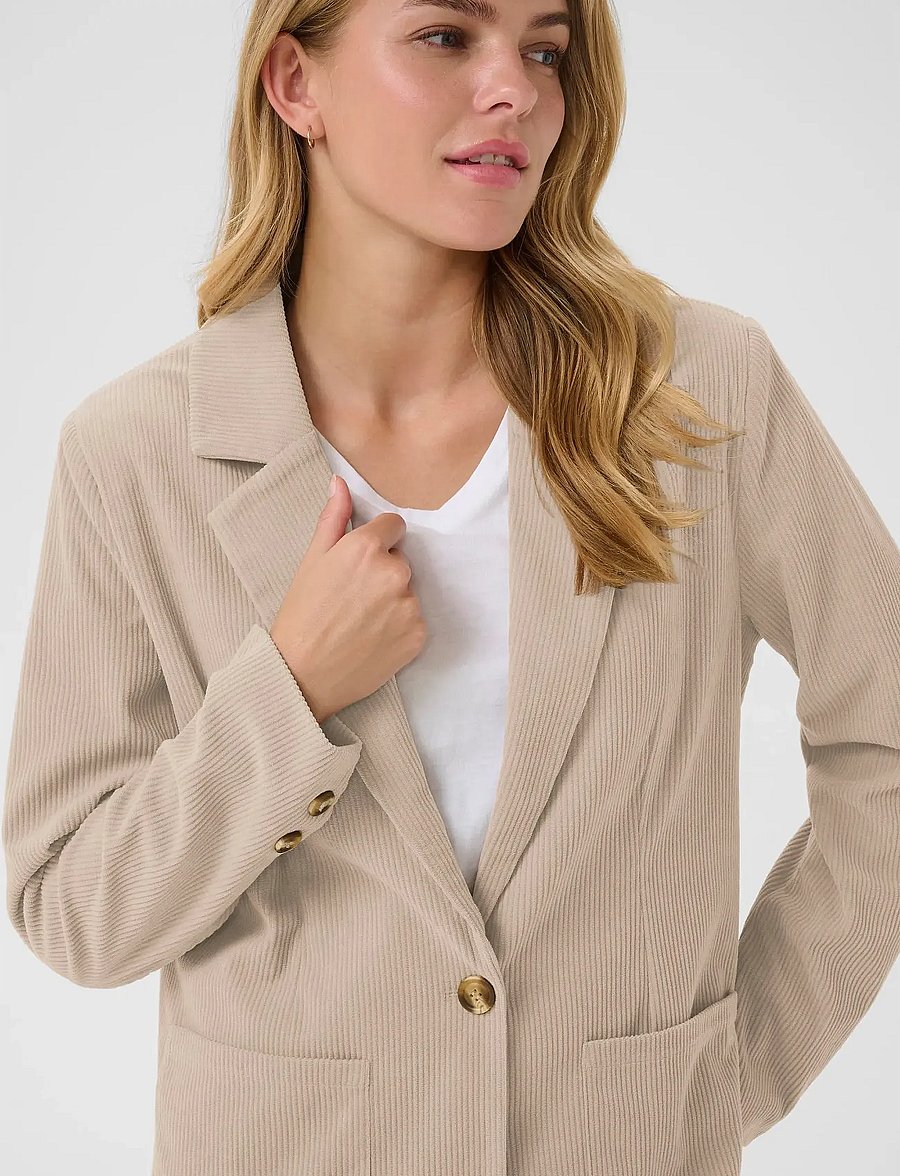 Cream - CRKanna Corduroy Blazer - yksiriviset bleiserit - cobblestone - 5