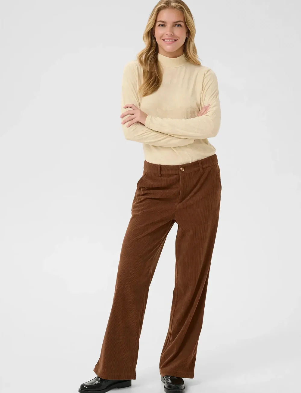 Cream - CRKanna Corduroy Pant - bukser med brede ben - sorrel horse - 3