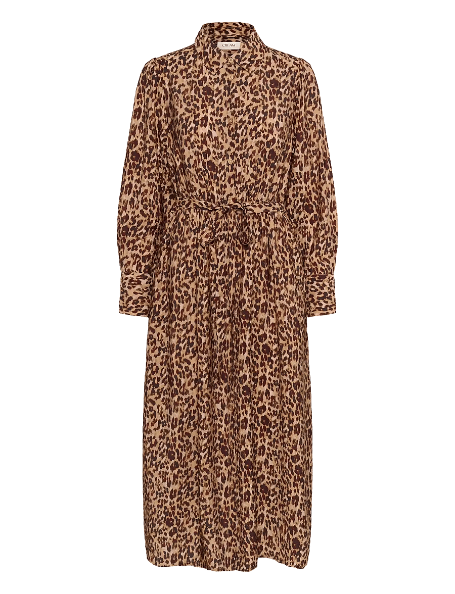 Cream - CREluna Shirt Dress - midikleider - brown leopard - 1
