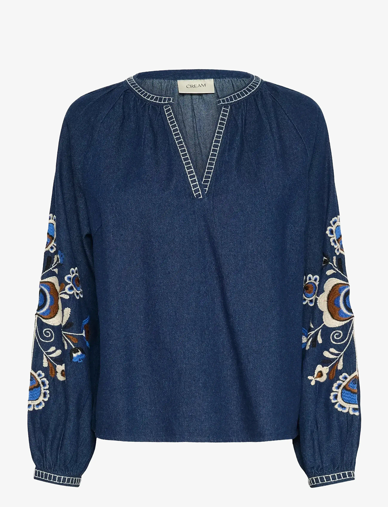 Cream - CRGro Blouse - langærmede bluser - dundee dark denim - 1