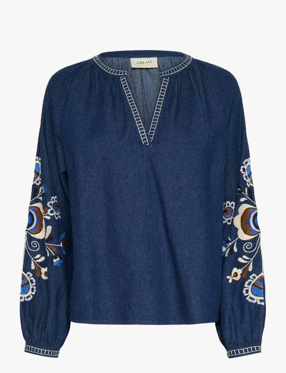 Cream - CRGro Blouse - langærmede bluser - dundee dark denim - 1