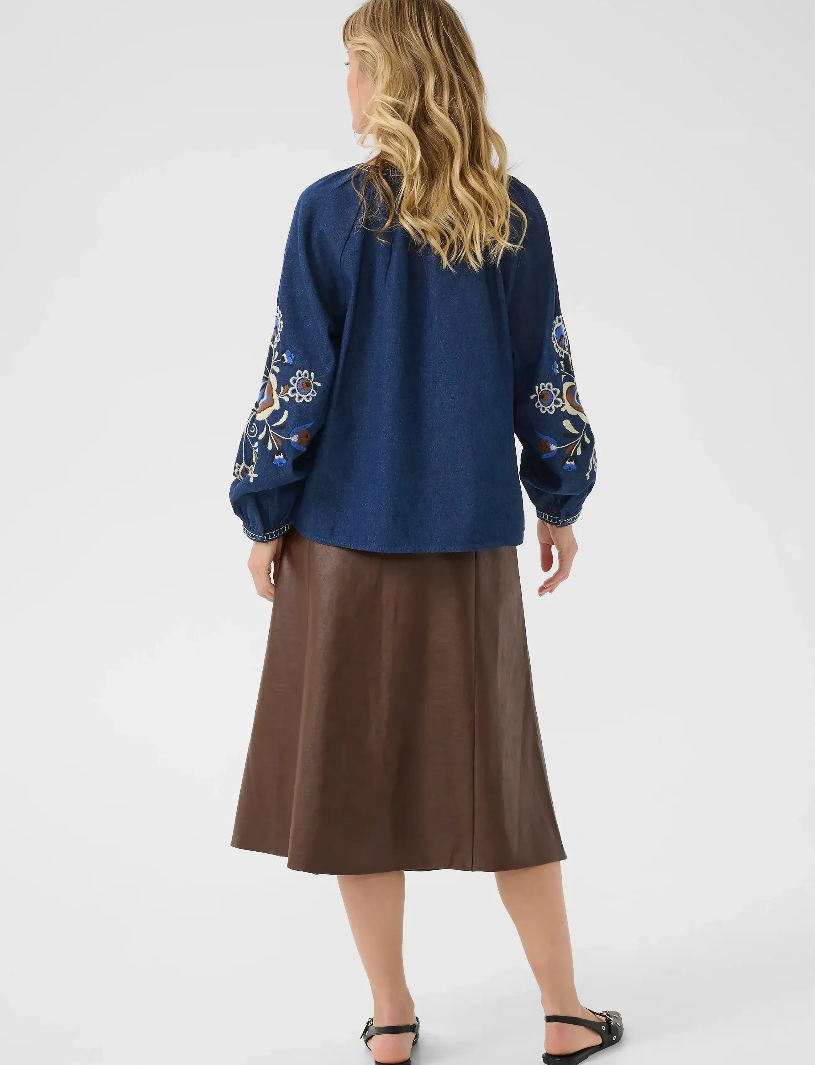 Cream - CRGro Blouse - blouses met lange mouwen - dundee dark denim - 4