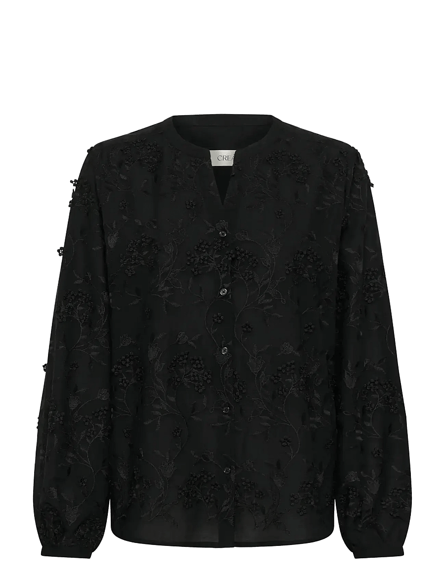 Cream - CRHilda Shirt - pikkade varrukatega särgid - pitch black - 1