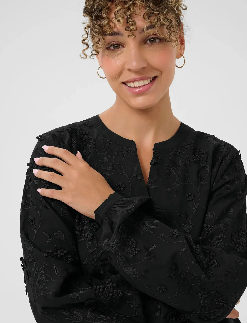 Cream - CRHilda Shirt - langærmede skjorter - pitch black - 5