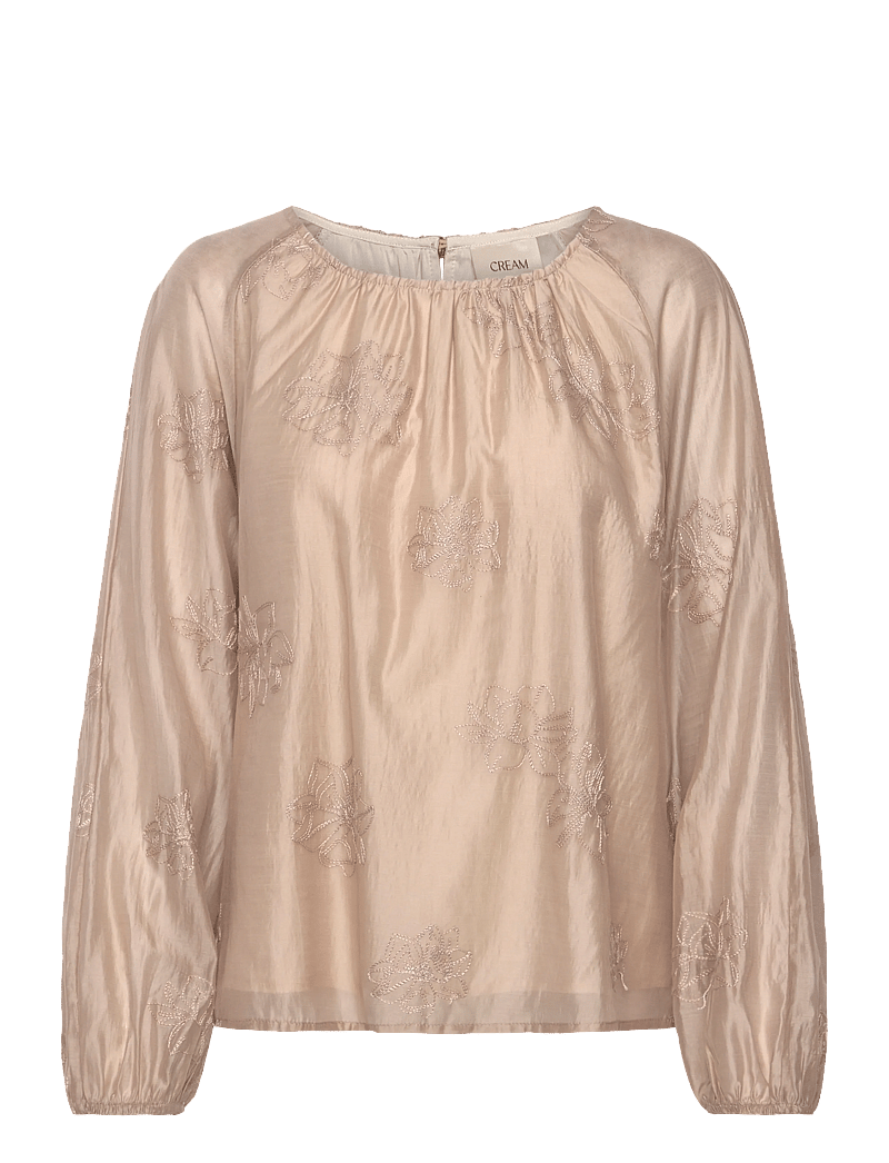 Cream - CRBine Blouse - langærmede bluser - cobblestone - 0