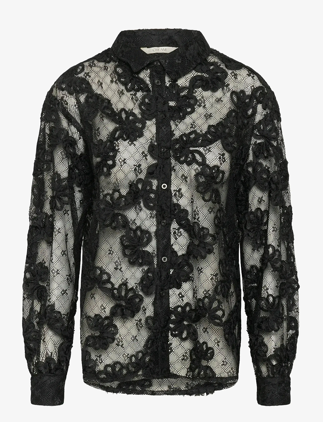 Cream - CRRory Shirt - long-sleeved shirts - pitch black - 1
