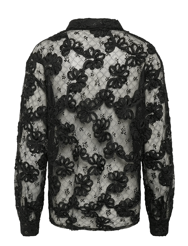 Cream - CRRory Shirt - pitkähihaiset kauluspaidat - pitch black - 2